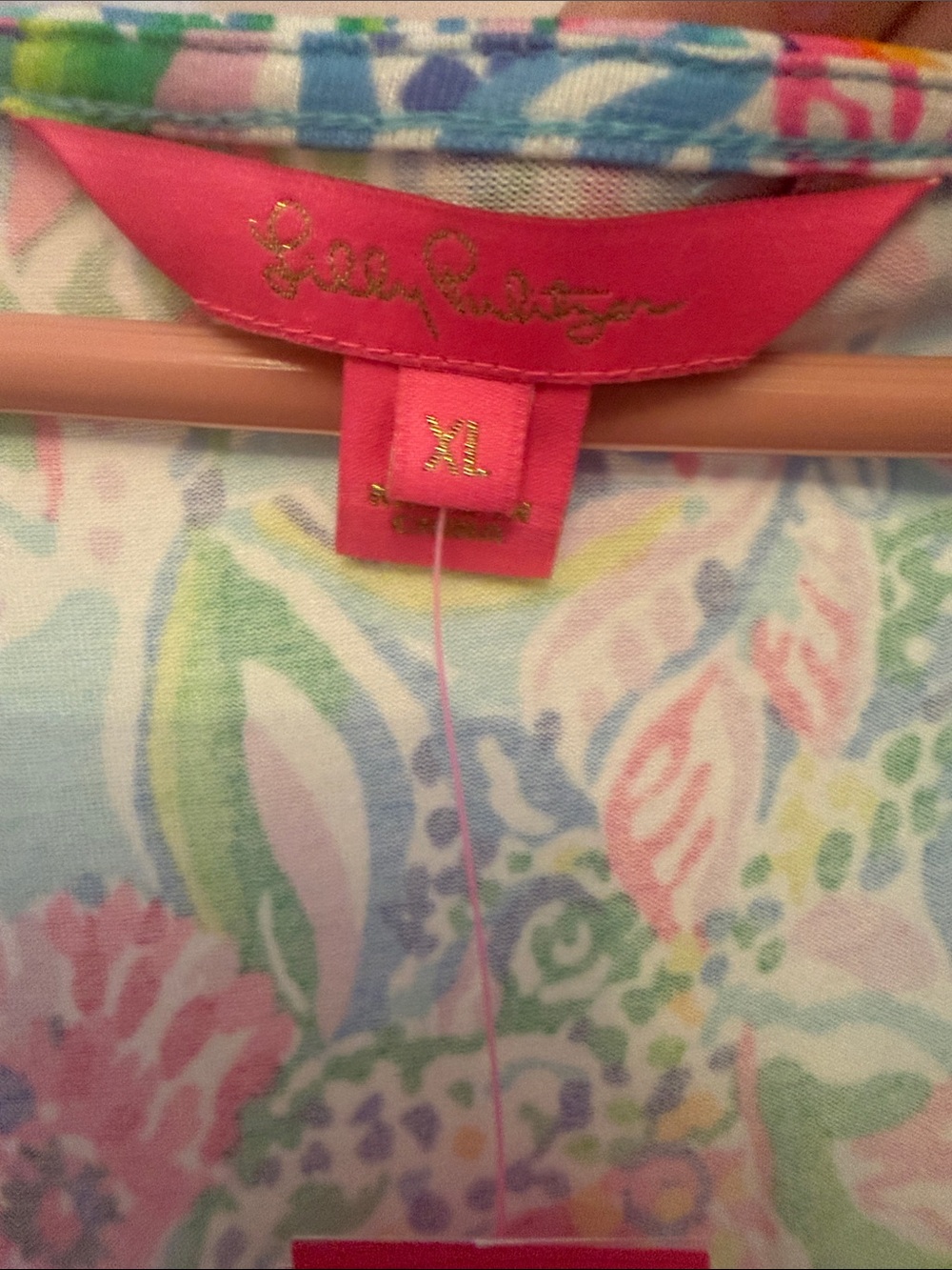 Lilly Pulitzer Tropical Floral V-Neck Maxi Dress in Pink, Green, Blue - Picture 2 of 3